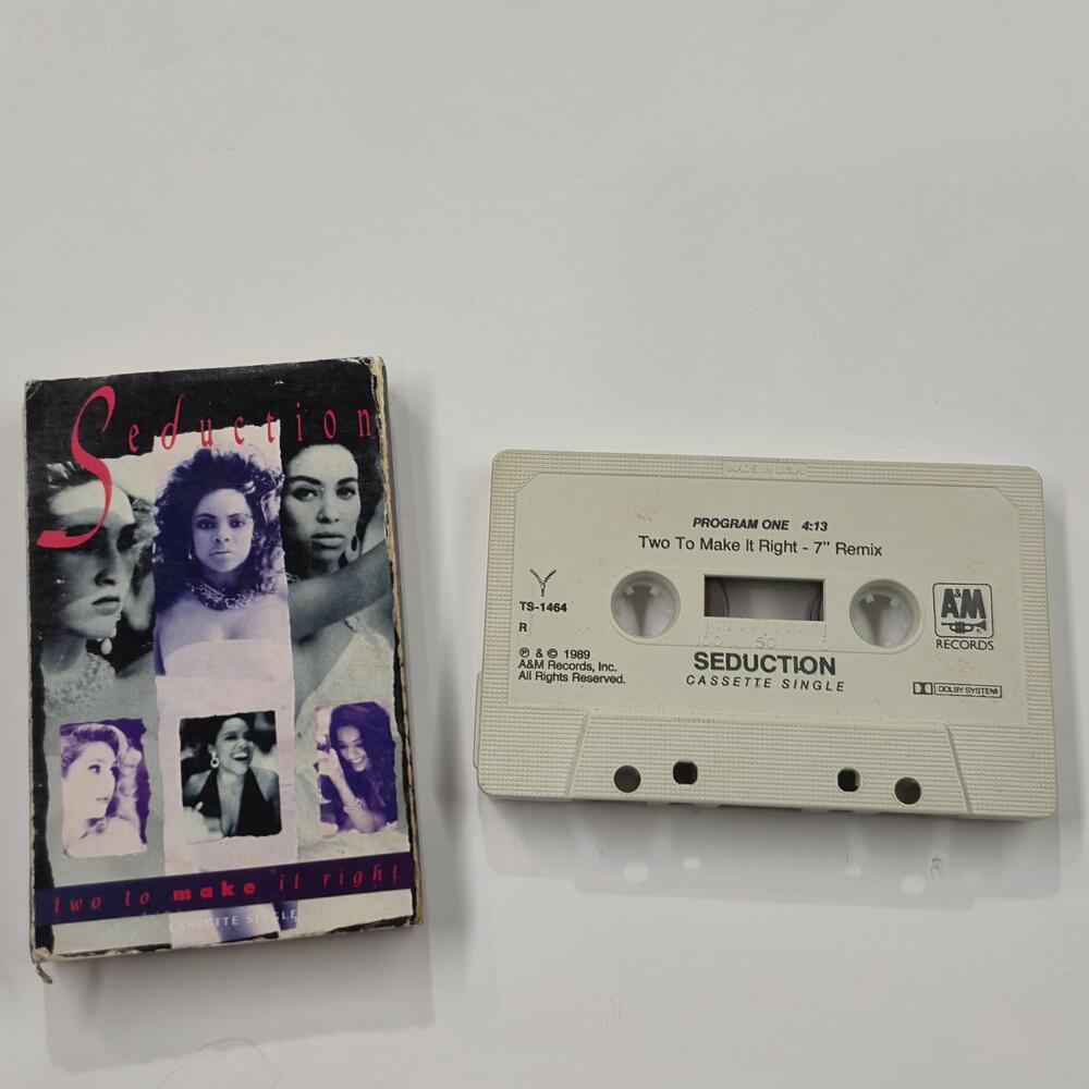 Vintage Seduction Cassette Single Two To Make It Right Pop Dance 1989 A&M USA